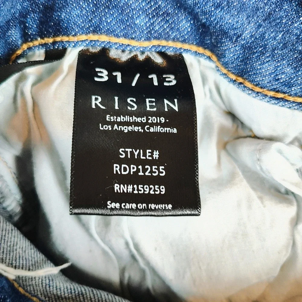 Risen Los Angeles Distressed Jeans Women's 13/31 Raw Waist Raw Hem